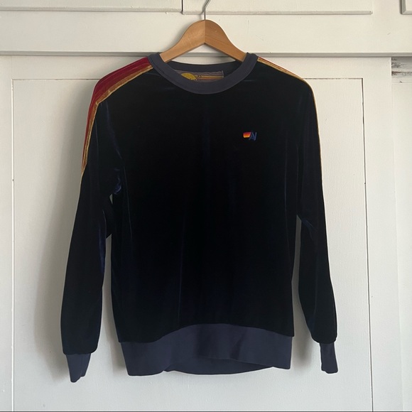 Aviator Nation Velvet Navy Sweatshirt - Picture 1 of 7
